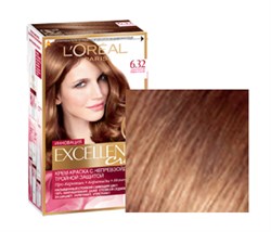 Л`Ореаль Краска для волос Эксэланс 6.32 золотистый темно-русый - фото 12986