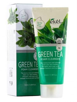 EKEL Пенка для умывания GREEN TEA с зеленым чаем 100 мл - фото 48249