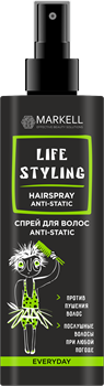 MARKELL Professional Спрей для волос ANTI-STATIC 195мл - фото 56078