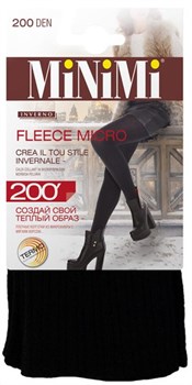 MiNiMi Колготки FLEECE Micro 200 Nero 4 - фото 64976