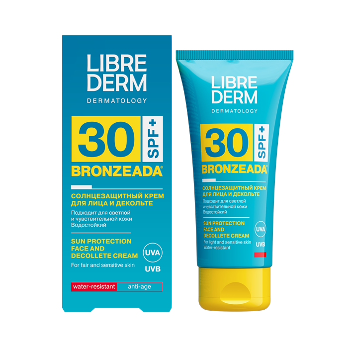 LIBREDERM BRONZEADA Крем солнцезащ. SPF30 для Лица 50 мл 4630055160020 - фото 68697