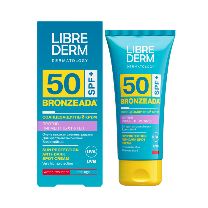 LIBREDERM BRONZEADA Крем солнцезащ.SPF50 против Пигментации 50 мл 4630055160044 - фото 68703