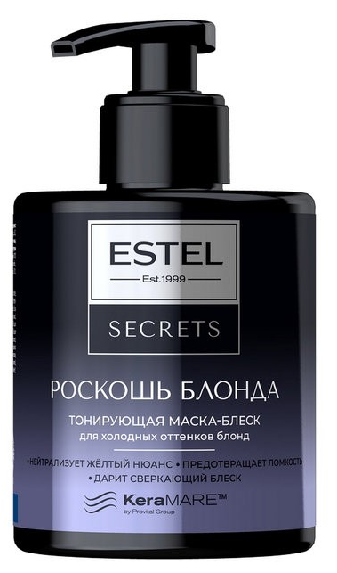 ESTEL SECRETS Маска для волос РОСКОШЬ БЛОНДА тонирующий 275 мл 4606453067858 - фото 68815