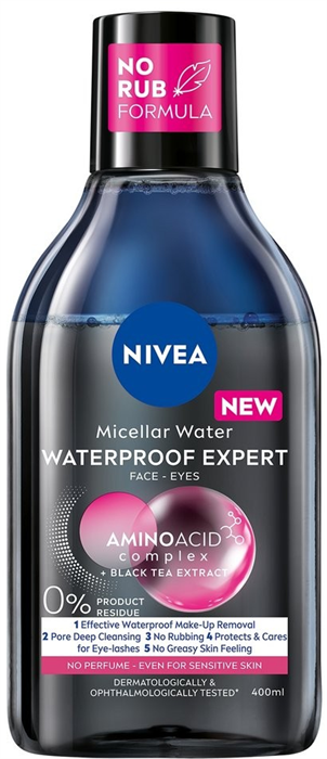 НИВЕЯ Вода Мицеллярная "WATERPROOF" для снятия водост.макияжа 400 мл 4005900498182 - фото 68916