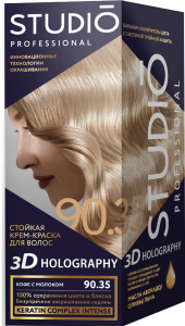 HOLOGRAPHY Краска 3D для волос 90.35 кофе с молоком 4690494003265
