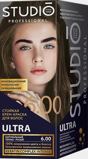 HOLOGRAPHY Краска 3D для волос 6.00 Натуральный темно-русый 4650092450434