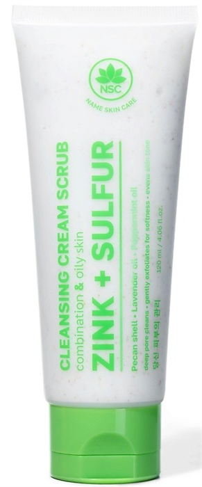 NSC Крем-скраб с цинком и серой для комбинированной и жирной кожи лица 120мл 8804170416973
