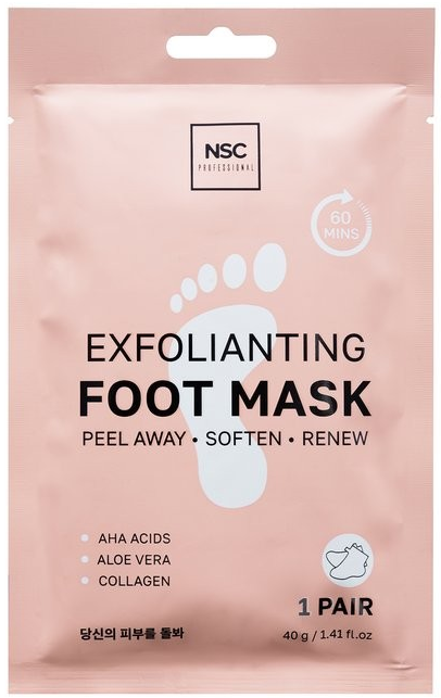 NSC Маска-носочки Отшелушивающая для ног, 40г 8804170418137