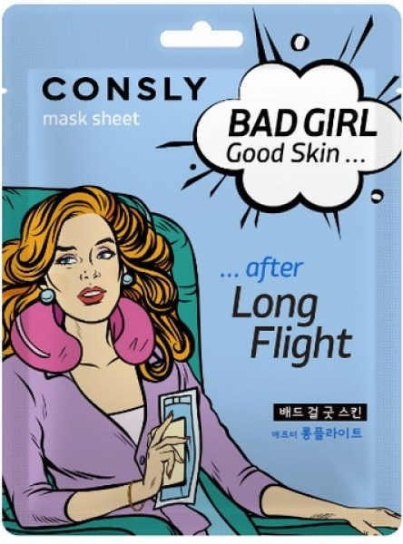 Consly Маска тканевая BAD GIRL - Good Skin после Перелета, 23мл 8809986241405