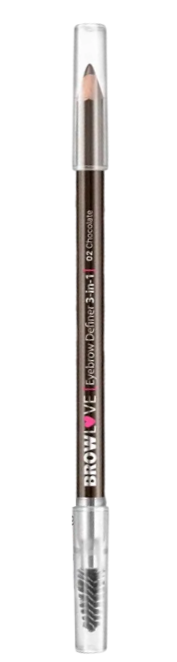 MONIC BEAUTY Карандаш для бровей BROW LOVE тон 02 Chocolate 5061010282140