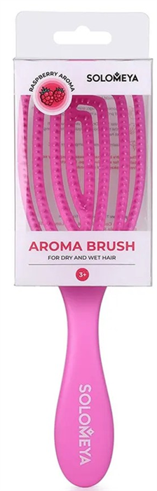 SOLOMEYA Расческа для сух.и влажных МАЛИНА OVAL 5060504728393