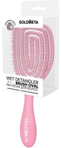 SOLOMEYA Расческа для сух.и влажных КЛУБНИКА OVAL 5060504726924