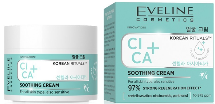 Eveline KOREAN RITUALS CICA Крем Успокаивающий  для всех типов кожи 50мл 5903416081630 - фото 69675