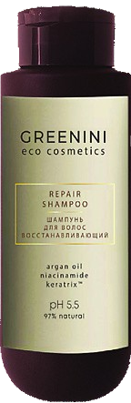 GREENINI ECO Шампунь д/волос ВОССТАНАВЛИВАЮЩИЙ 400 мл 4640145089582