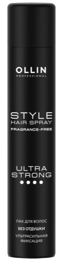 OLLIN STYLE Лак для волос ультрасильной фиксации без отдушки 400мл 4660077971274