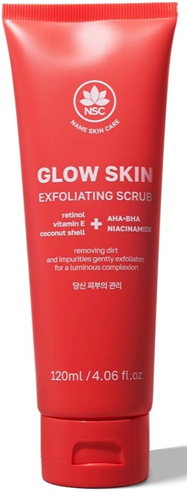 NSC Скраб для лица с AHA, BHA кислотами и ниацинамидом, 120 мл 8804170416935