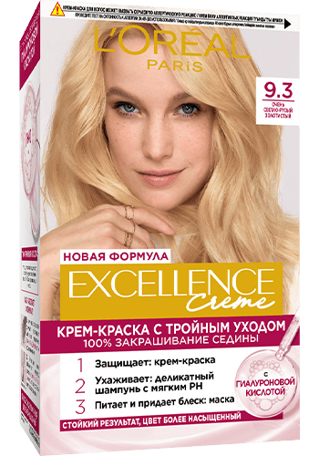 Л`Ореаль Краска для волос Эксэланс 9.3 очень светло-русый 3600523781188