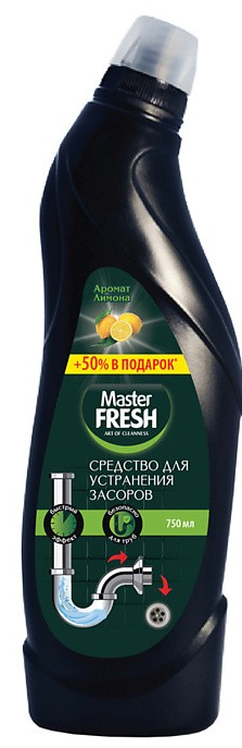 MASTER FRESH Средство для устранения Засоров в трубах 750 мл 4620739974791