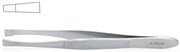 KAIZER Пинцет для бровей, прямой, серебро, 90мм (1001)
