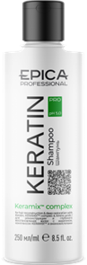 EPICA Шампунь Keratin PRO для реконструкции и глубокого восстановления, 250 мл. 4630061621607