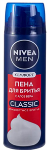 НИВЕЯ  МEN Пена д/бр. Комфорт CLASSIC Алоэ Вера 200 мл 4006000161532