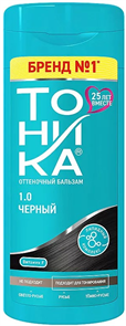 ТОНИКА Бальзам оттеночный для русых 1.0 черный 4607075867086
