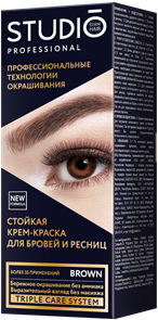 STUDIO Краска для бровей и ресниц 50/30 г КОРИЧНЕВАЯ 4602152004866
