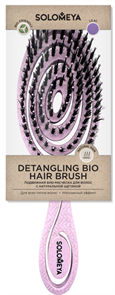 SOLOMEYA БИО-Расческа с нат.щетиной СИРЕНЕВАЯ 5060504727518