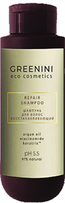 GREENINI ECO Шампунь д/волос ВОССТАНАВЛИВАЮЩИЙ 400 мл 4640145089582