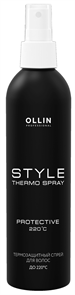 OLLIN STYLE Спрей термозащитный для выпрямления волос 250мл 4660077772383