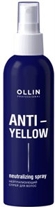 OLLIN ANTI-YELLOW Спрей нейтрализующий желтизну 150мл 4660077772918