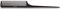 KAIZER Гребень пластиковый, с ручкой, 1 вилка (пласт.), черный (0470) - фото 58279