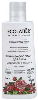 ECOLATIER GREEN Тоник-Эксфолиант для лица WILD ROSE 150 мл 4620046176871 - фото 55033