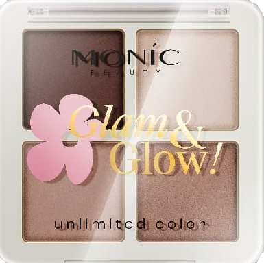 MONIC BEAUTY Тени для век 4 цв Glam&Glow! Unlimited All Day Color 01 Urban Nude 5061010281242 - фото 67831