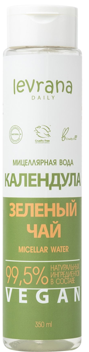 LEVRANA DAILY Вода мицеллярная КАЛЕНДУЛА и ЗЕЛЕНЫЙ ЧАЙ 350 мл 4620143628112 - фото 68114