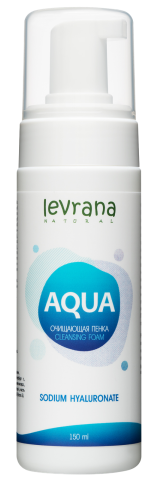 LEVRANA МИНИ Пенка для умывания AQUA с гиал.кислот, 60 мл 4610266844407