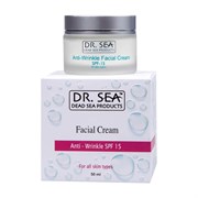 DOCTOR SEA Крем для лица ANTI - WRINKLE SPF15 от мрщин 50 мл