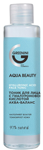 GREENINI AQUA BEAUTY Тоник для лица с Гиалур.кислотой 250 мл 4640145088783