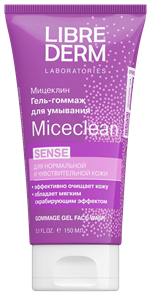 LIBREDERM MICECLEAN SENSE гель-гоммаж для нормальной и чувствительной кожи 150 мл 4630055165384
