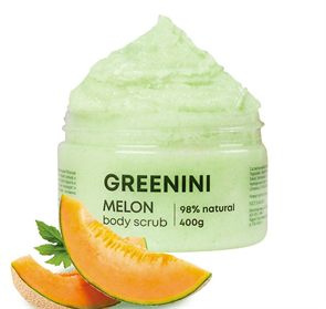 GREENINI BODY Скраб для тела ДЫНЯ обновление и тонус 400 мл 4640145089469