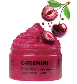 GREENINI BODY Скраб для тела ВИШНЯ тонус и упругость 400 мл 4640145089445