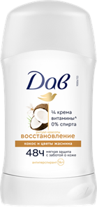 ДАВ Дезодорант Стик РИТУАЛ КРАСОТЫ ВОССТАНОВЛЕНИЕ 40 мл 46218001